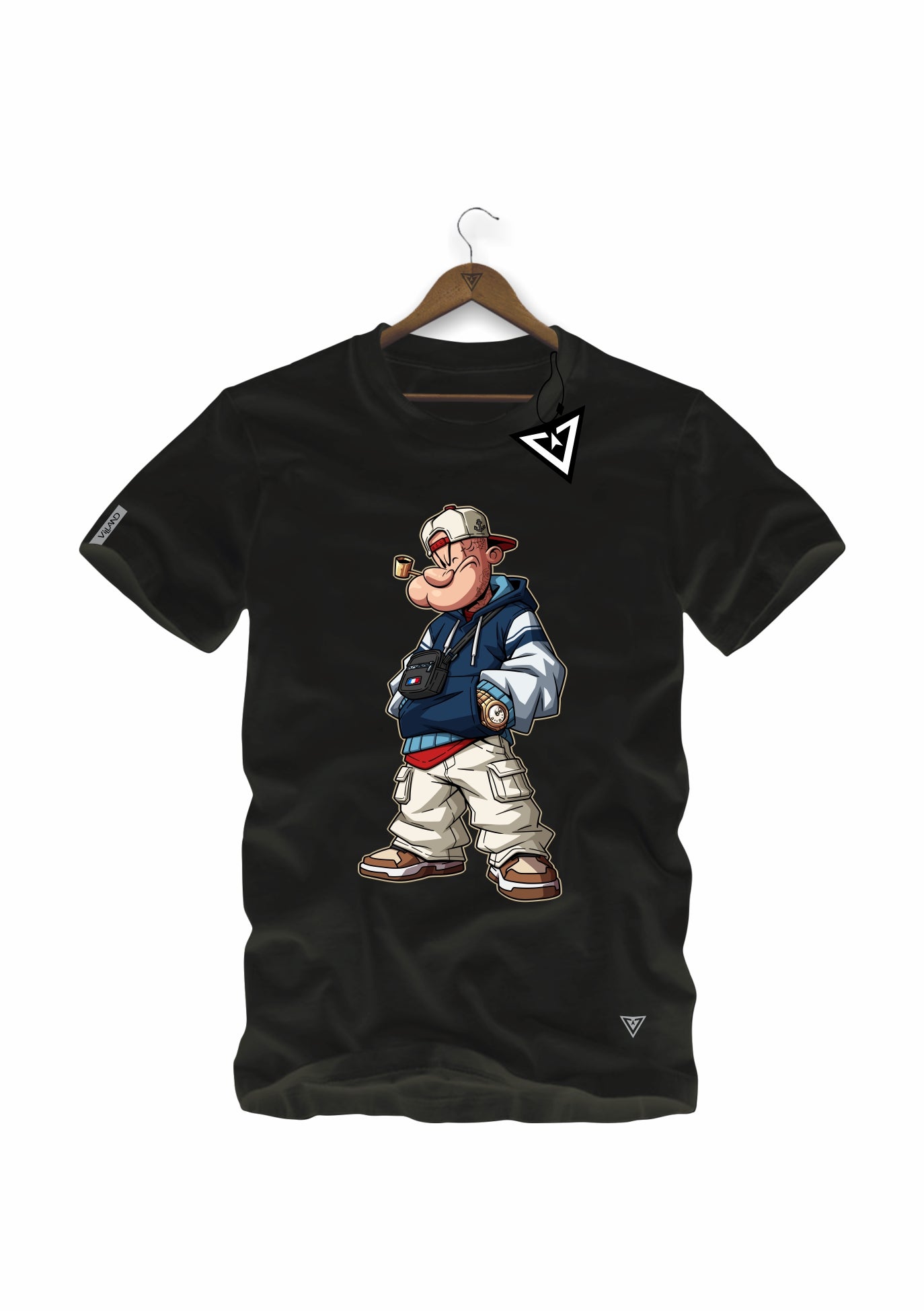 Camiseta The Veteran Villand streetwear preto vista frontal