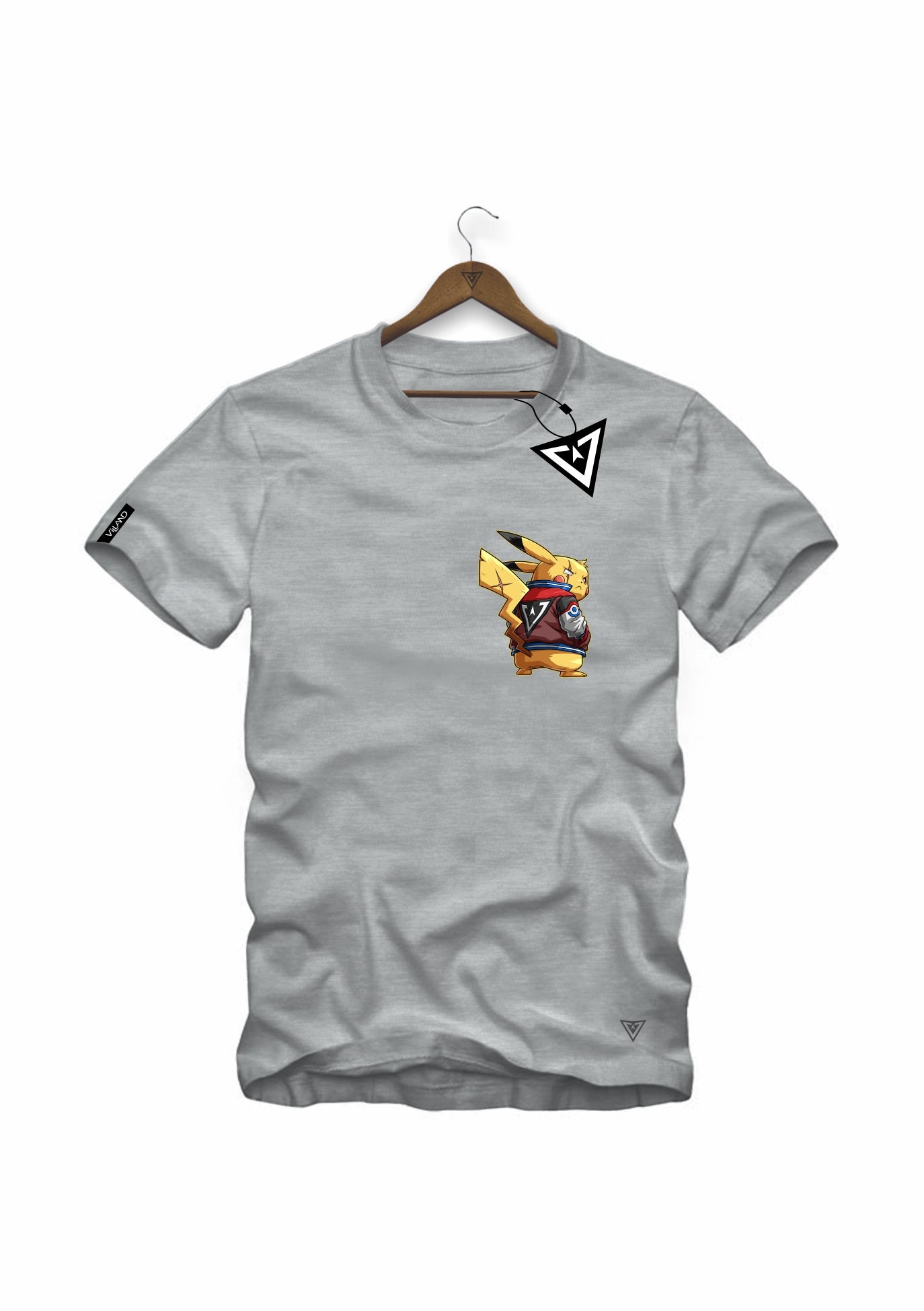 Camiseta Back Voltage 2 Villand streetwear preto vista costas