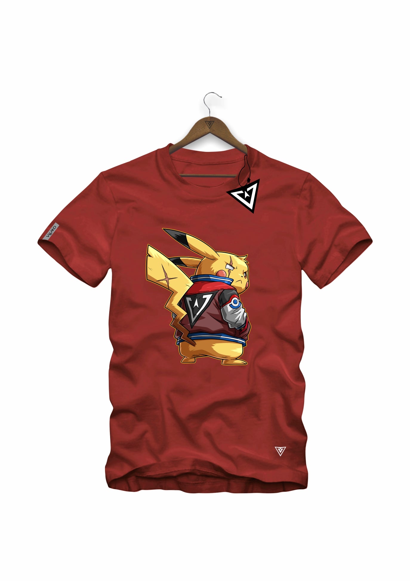 Camiseta Back Voltage Villand streetwear preto vista costas