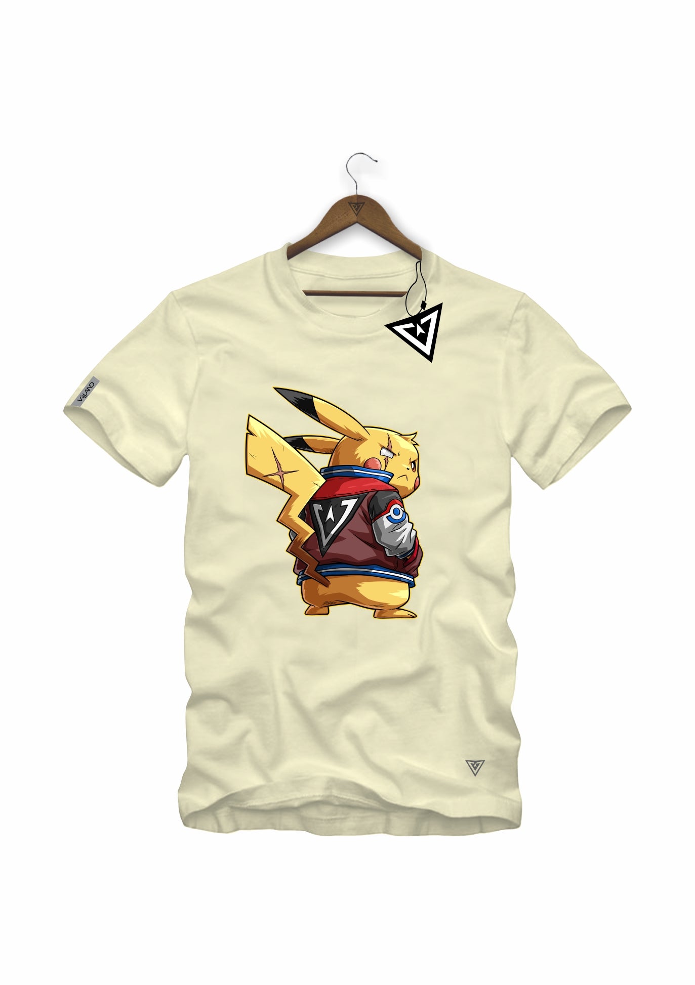 Camiseta Back Voltage Villand streetwear preto detalhe estampa