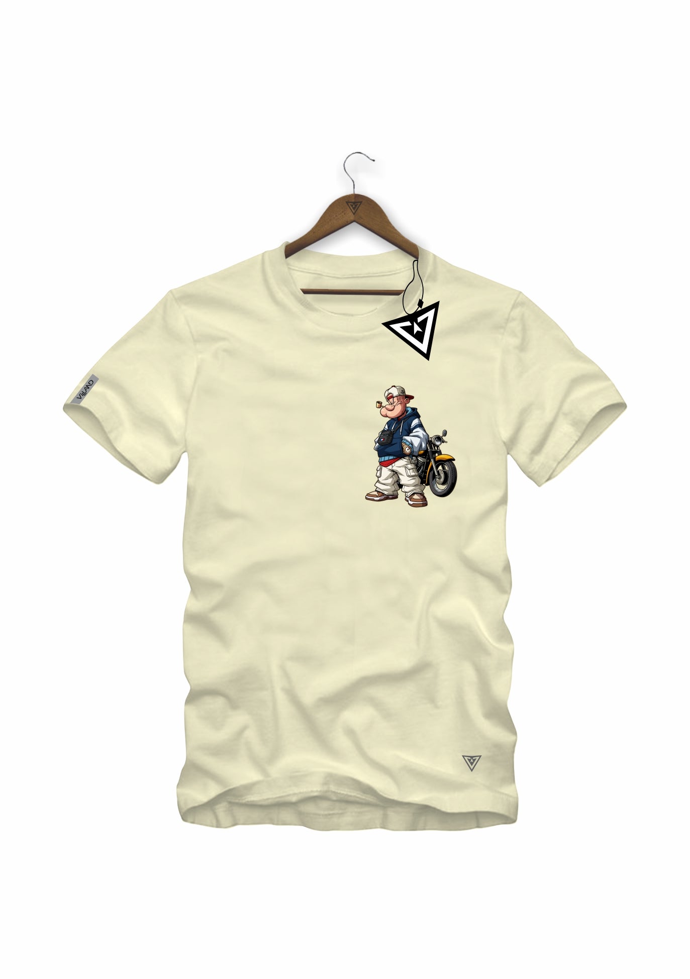 Camiseta The Veteran 2 Villand streetwear preto detalhe estampa