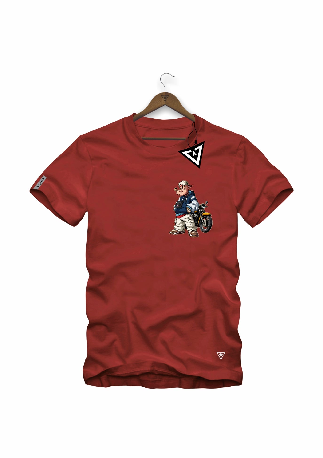 Camiseta The Veteran 2 Villand streetwear preto modelo vestindo