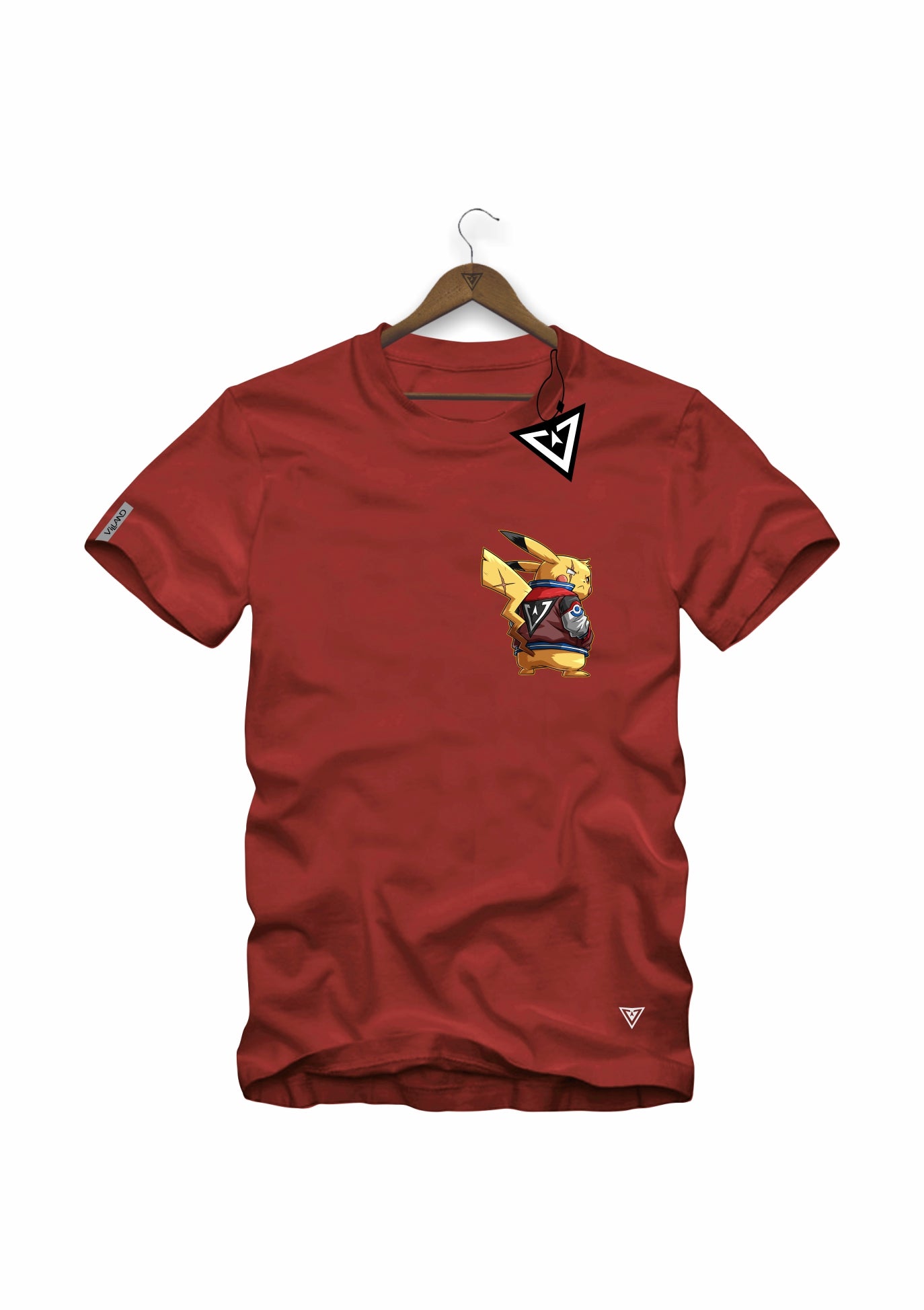 Camiseta Back Voltage 2 Villand streetwear preto modelo vestindo