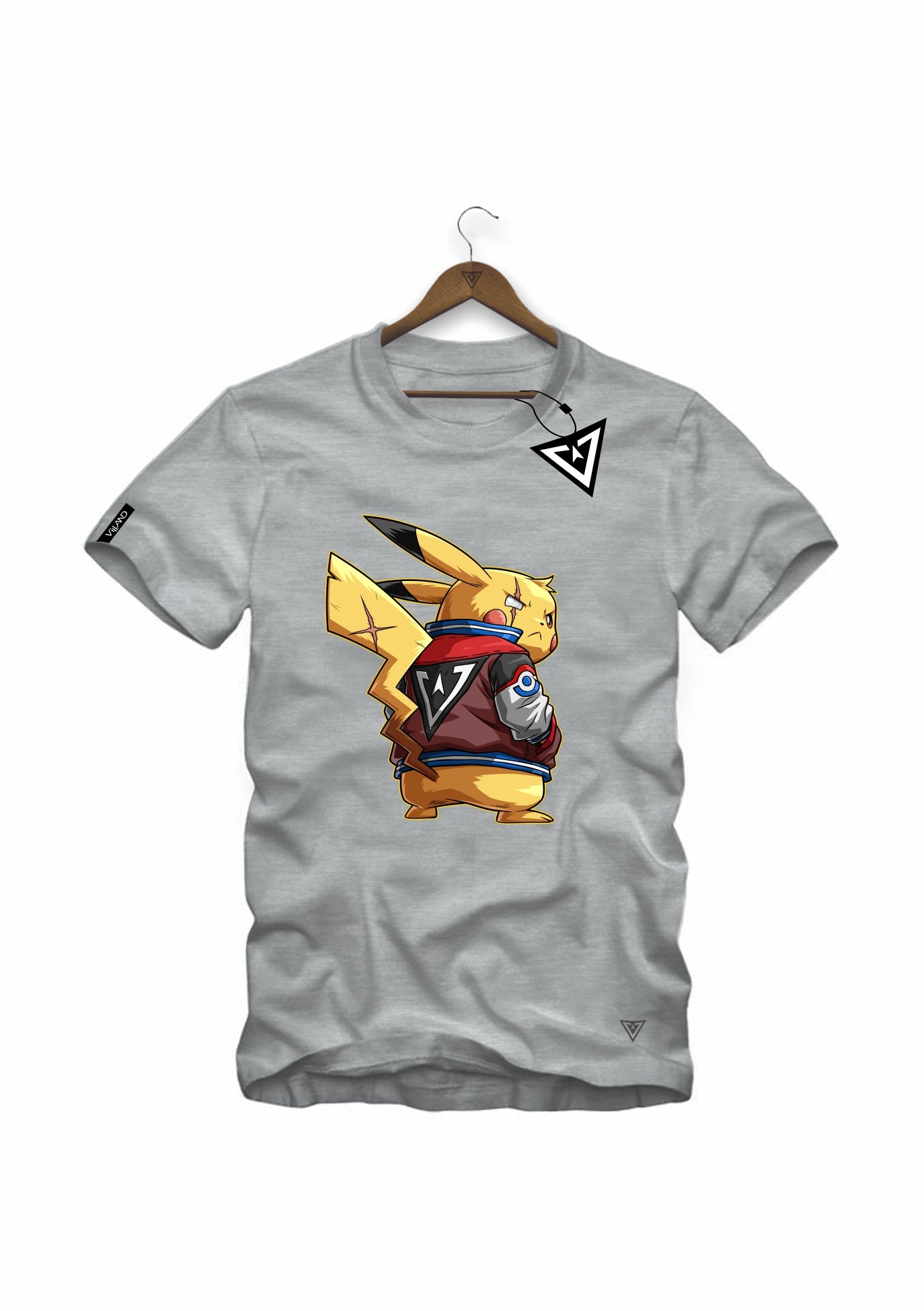 Camiseta Back Voltage Villand streetwear preto modelo vestindo