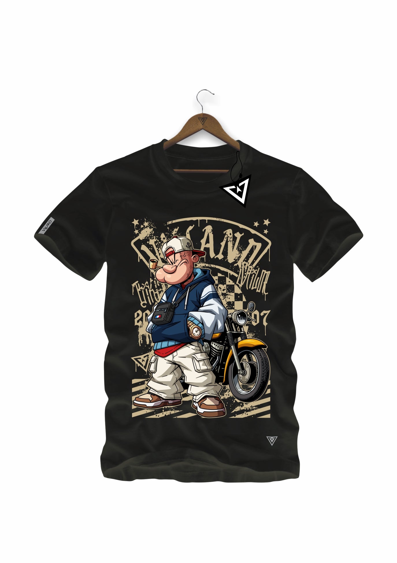 Camiseta The Veteran 2 Villand streetwear preto vista frontal