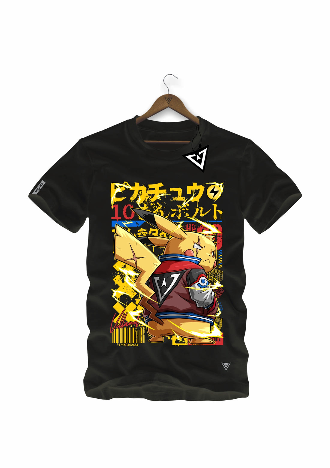 Camiseta Back Voltage 2 Villand streetwear preto vista frontal