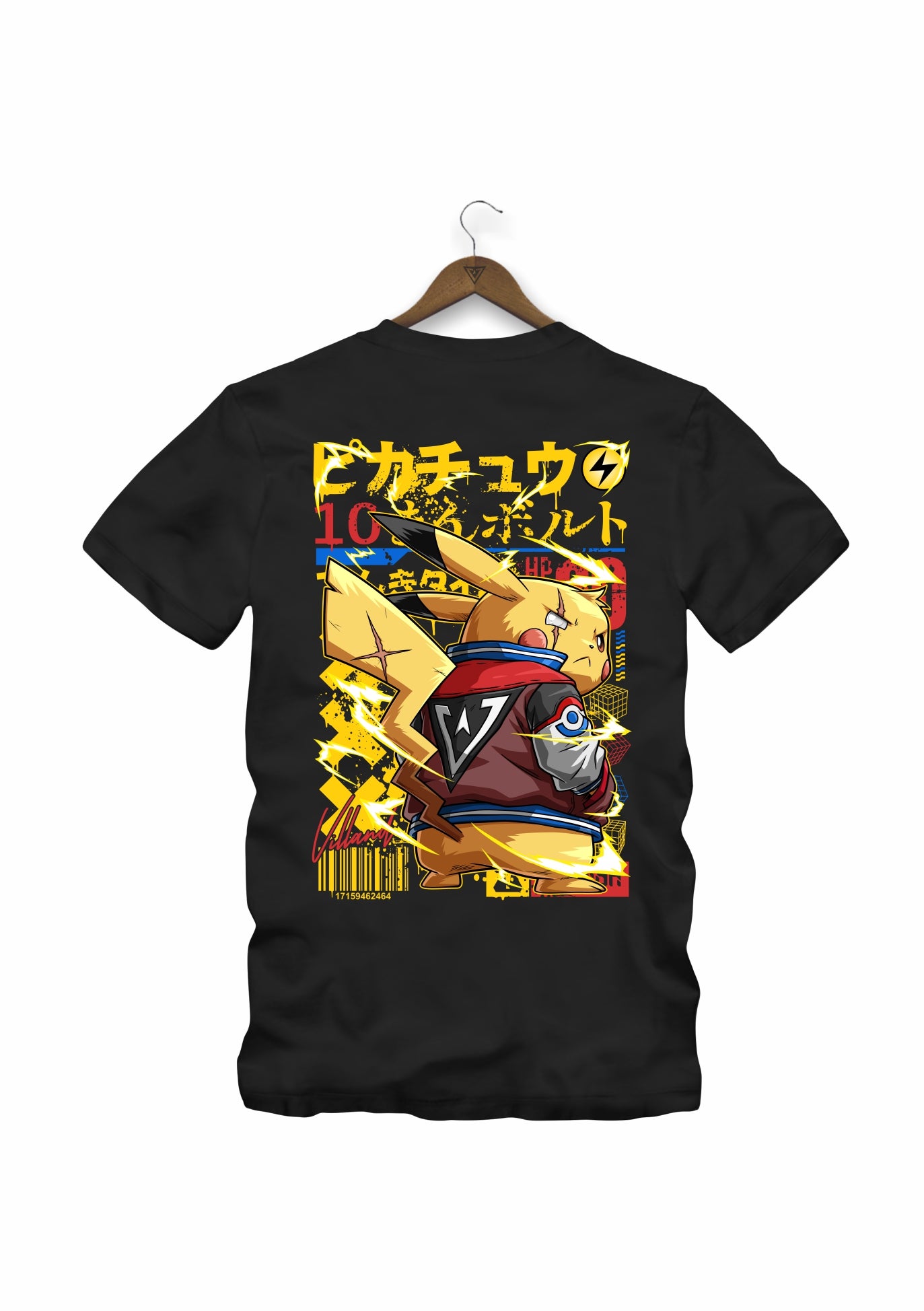 Camiseta Back Voltage 2 Villand streetwear preto detalhe tecido