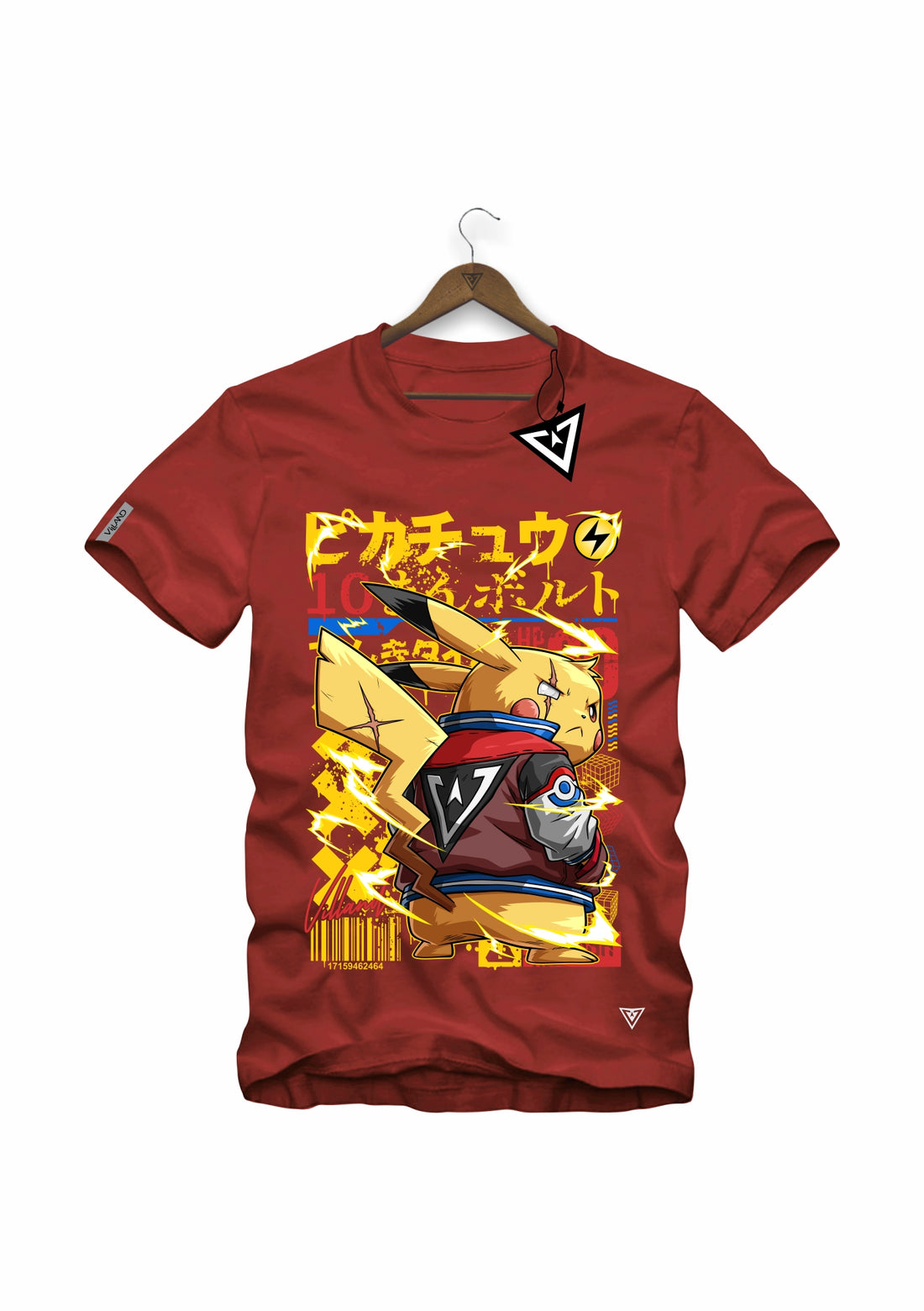 Camiseta Back Voltage 2 Villand streetwear preto vista frontal