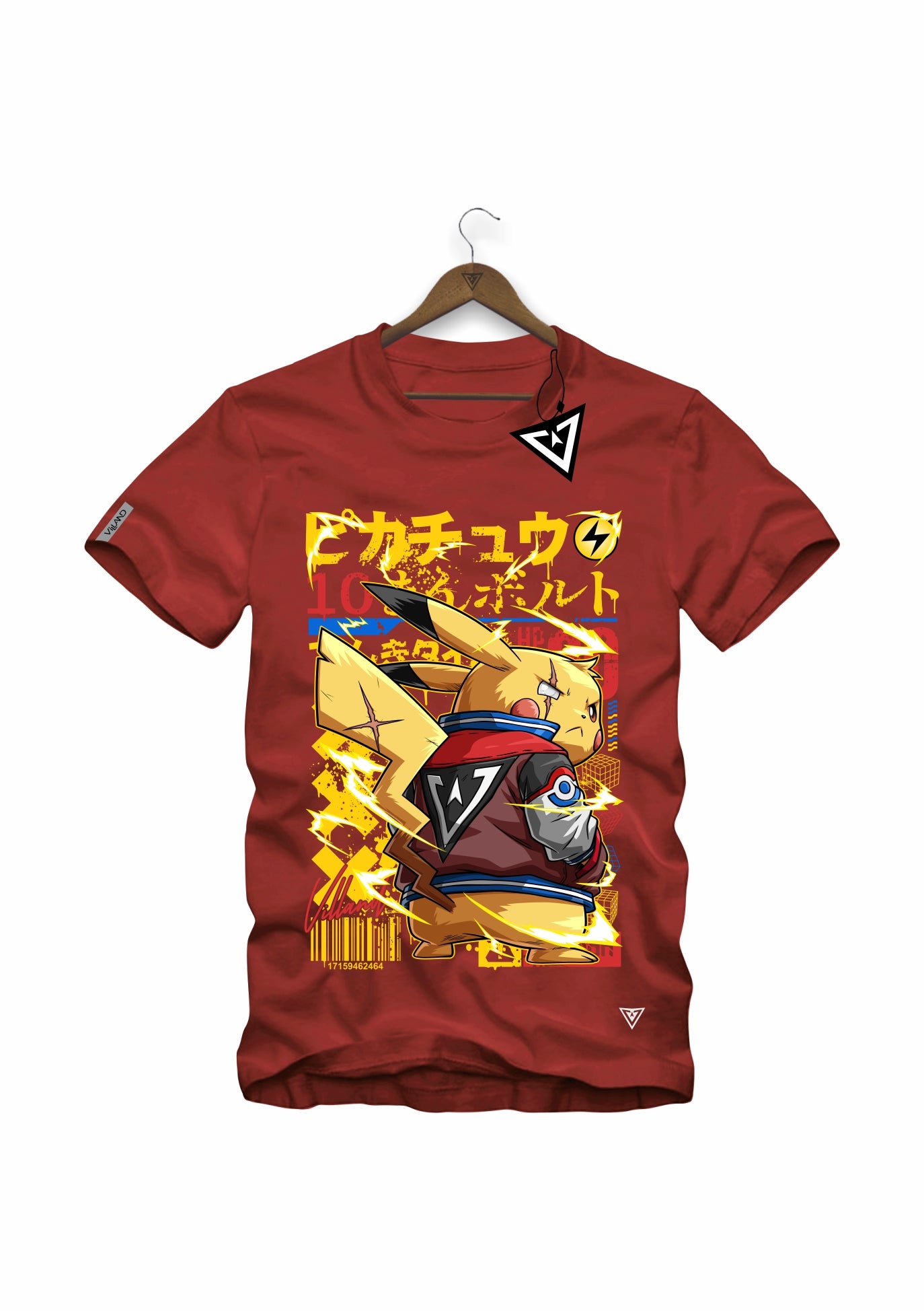 Camiseta Back Voltage 2 Villand streetwear preto vista costas