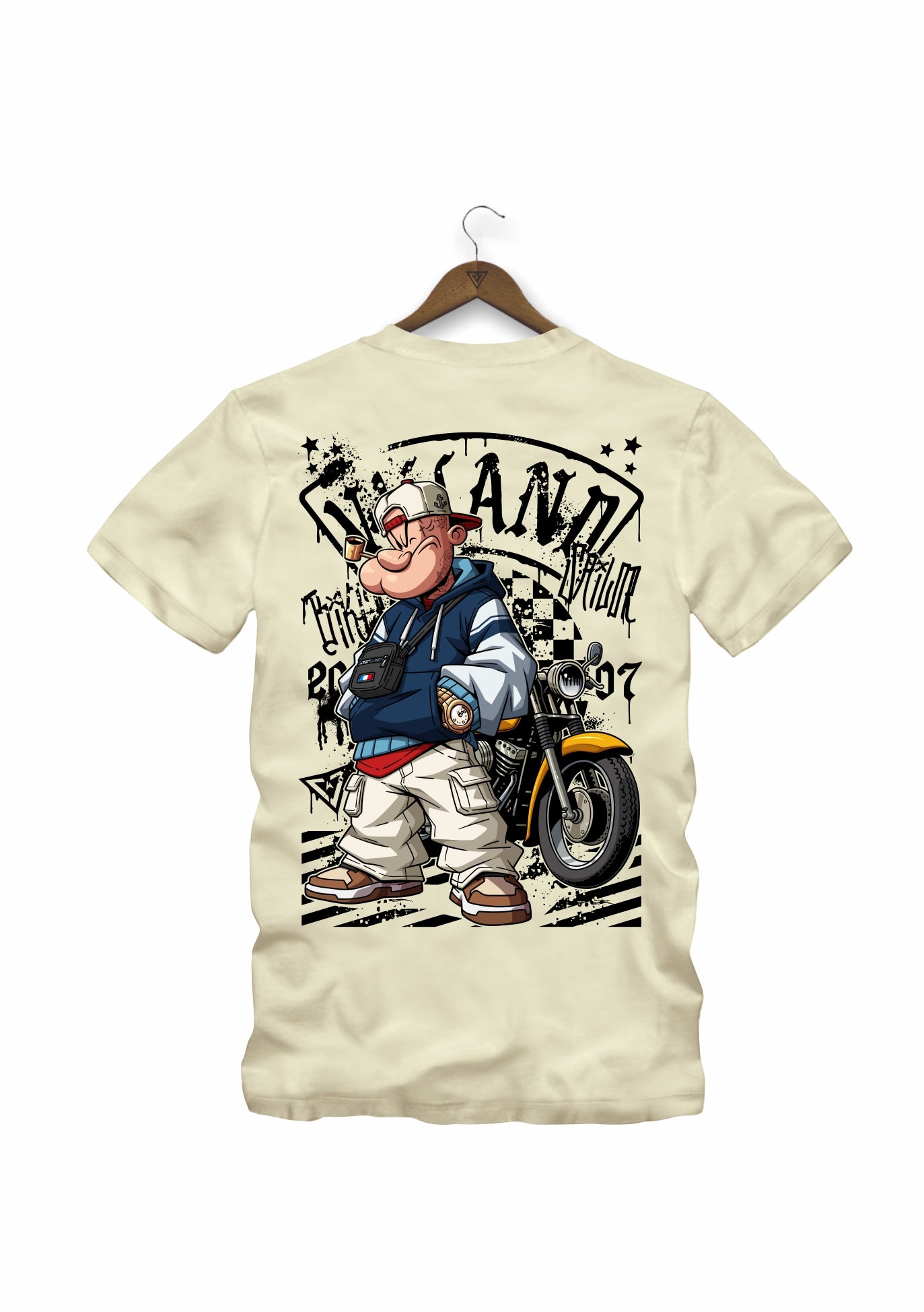 Camiseta The Veteran 2 Villand streetwear preto vista lateral