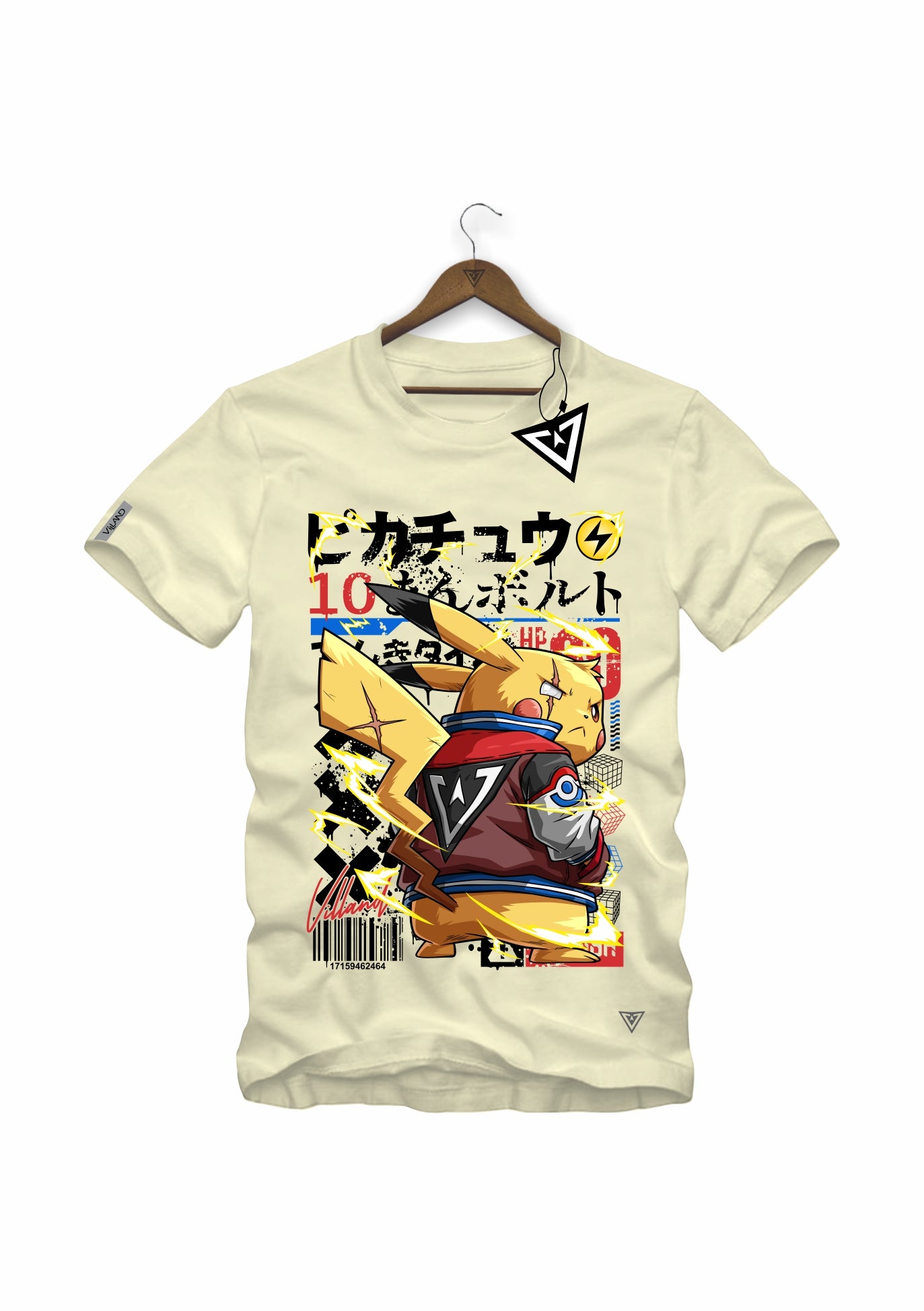 Camiseta Back Voltage 2 Villand streetwear preto detalhe estampa